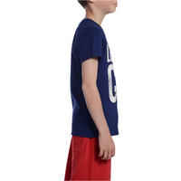 Boys' Short-Sleeved Gym T-Shirt - Navy Blue Print