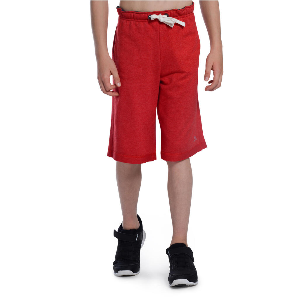 Boys' Gym Shorts - Red/Grey