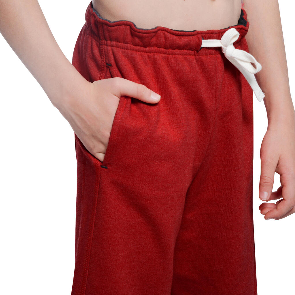 Boys' Gym Shorts - Red/Grey