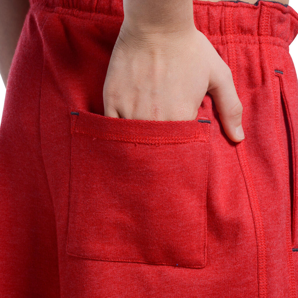 Boys' Gym Shorts - Red/Grey