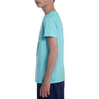 Boys' Short-Sleeved Gym T-Shirt - Blue Print
