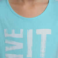 Girls' Short-Sleeved Gym T-Shirt - Blue