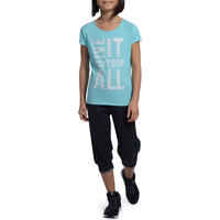 Girls' Short-Sleeved Gym T-Shirt - Blue