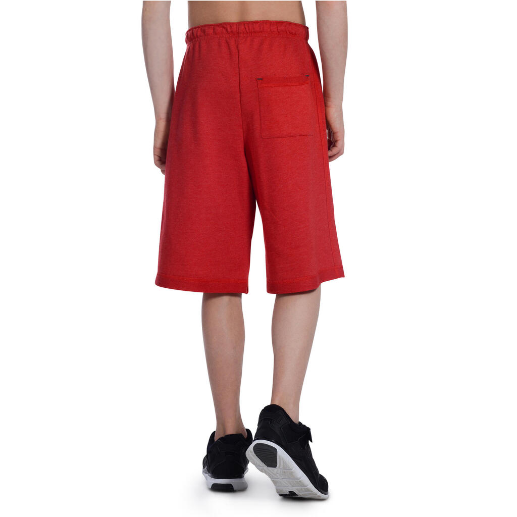 Boys' Gym Shorts - Red/Grey