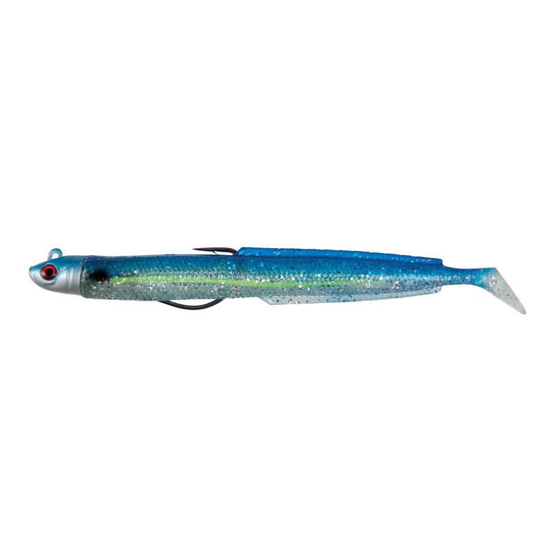 Leurre souple Blue equille junior 10gr dos bleu pêche en mer