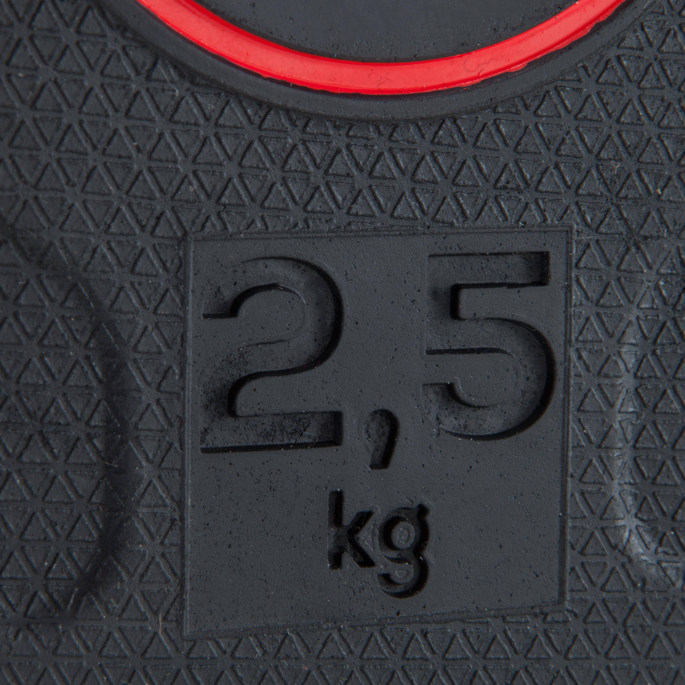 Rubber Disc Weight 28 mm 2.5 kg, Partly Recycled Cast Iron -  3