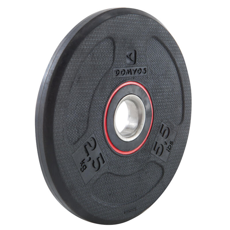 Disc din fontă parțial reciclată, înveliș din cauciuc 2,5 kg 28 mm Bodybuilding