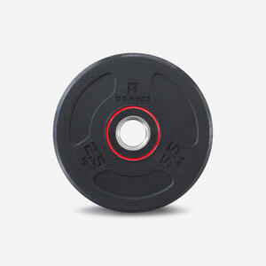Disco musculación 2,5 kg de caucho 28 mm Domyos