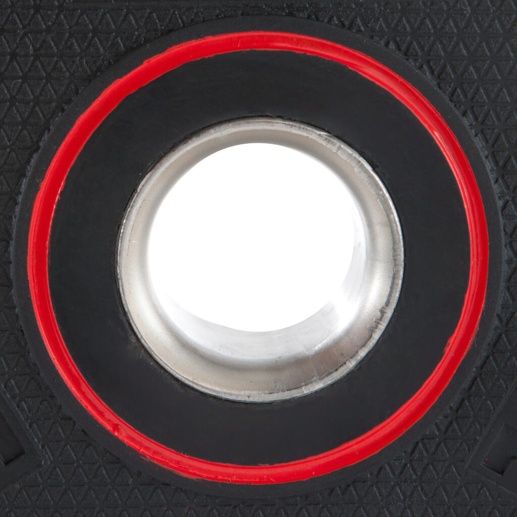Gumijas svarcelšanas disks ar rokturiem, 28 mm, 5 kg