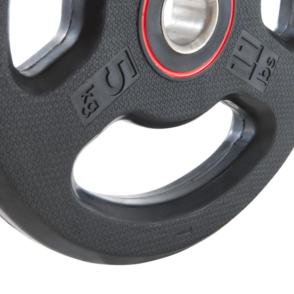 Rubber Disc Weight with Handles 28 mm - 5 kg