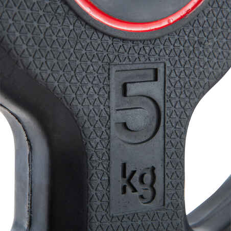 Rubber Disc Weight with Handles 28 mm - 5 kg