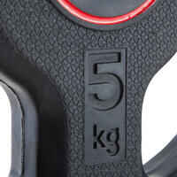 Rubber Weight Disc with Handles 28mm - 5kg