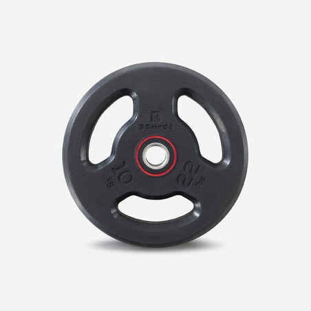 Gumirani disk uteg za bodybuilding 28 mm 10 kg