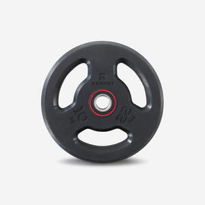 Disco musculación 10 kg de caucho de 28 mm Domyos