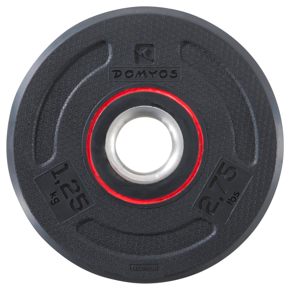 Gumirani uteg 28 mm 1,25 kg, djelomično reciklirano lijevano željezo