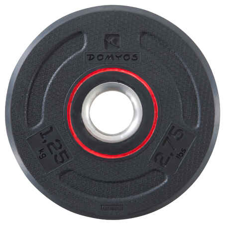 Gumirani disk uteg za bodybuilding 28 mm 1,25 kg