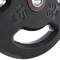 Rubber Weight Disc with Handles 28mm - 15kg