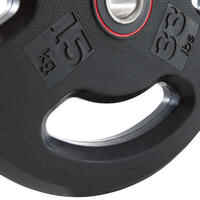 Rubber Disc Weight with Handles 28 mm - 15 kg