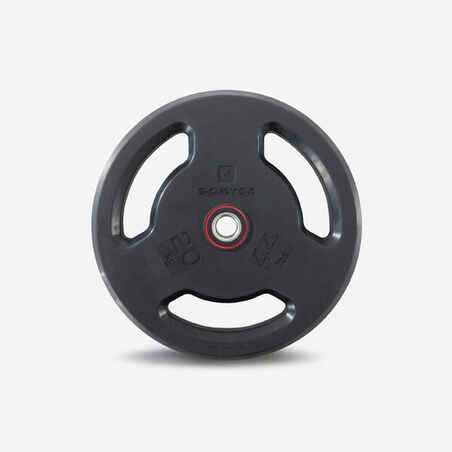 Gumirani disk uteg za bodybuilding 28 mm 20 kg