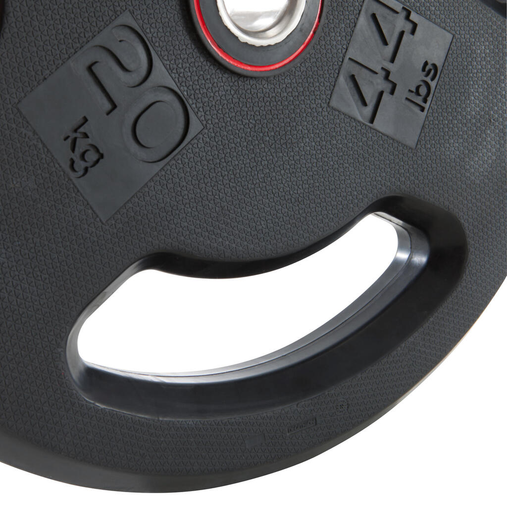 Rubber Weight Disc with Handles 28mm - 20kg