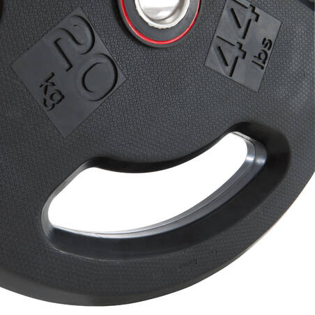 Rubber Weight Disc with Handles 28 mm 20 kg