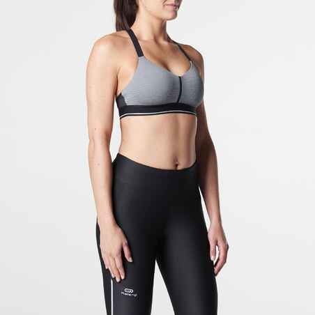 SPORTANCE RUNNING SPORTS BRA - BLACK - Decathlon