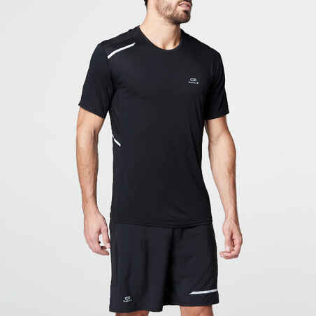 RUN DRY MEN'S RUNNING T-SHIRT BLACK