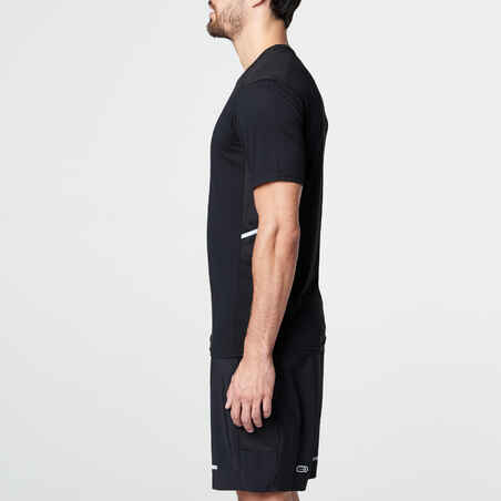 RUN DRY MEN'S RUNNING T-SHIRT BLACK