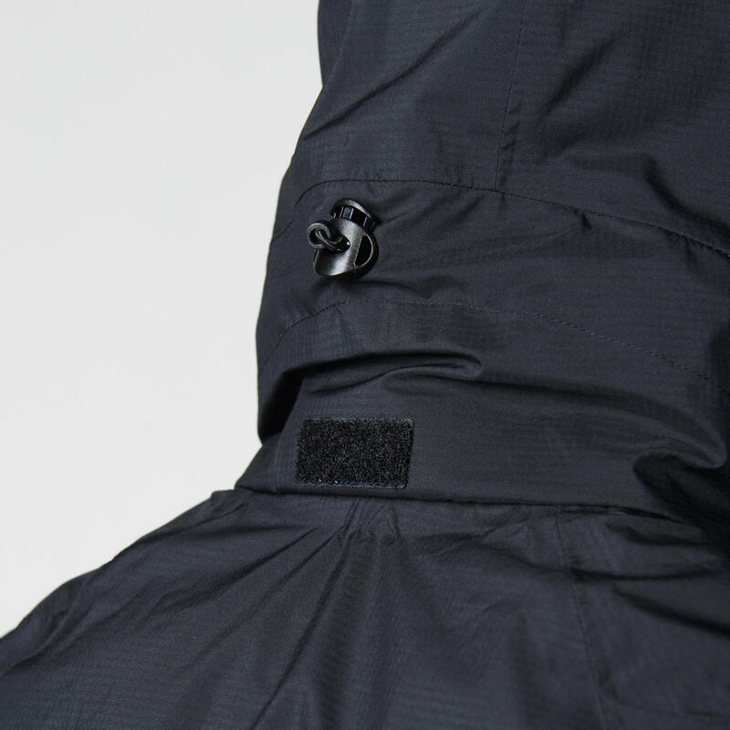 Men's Waterproof Jacket Trail Running Blue/Black KALENJI Decathlon