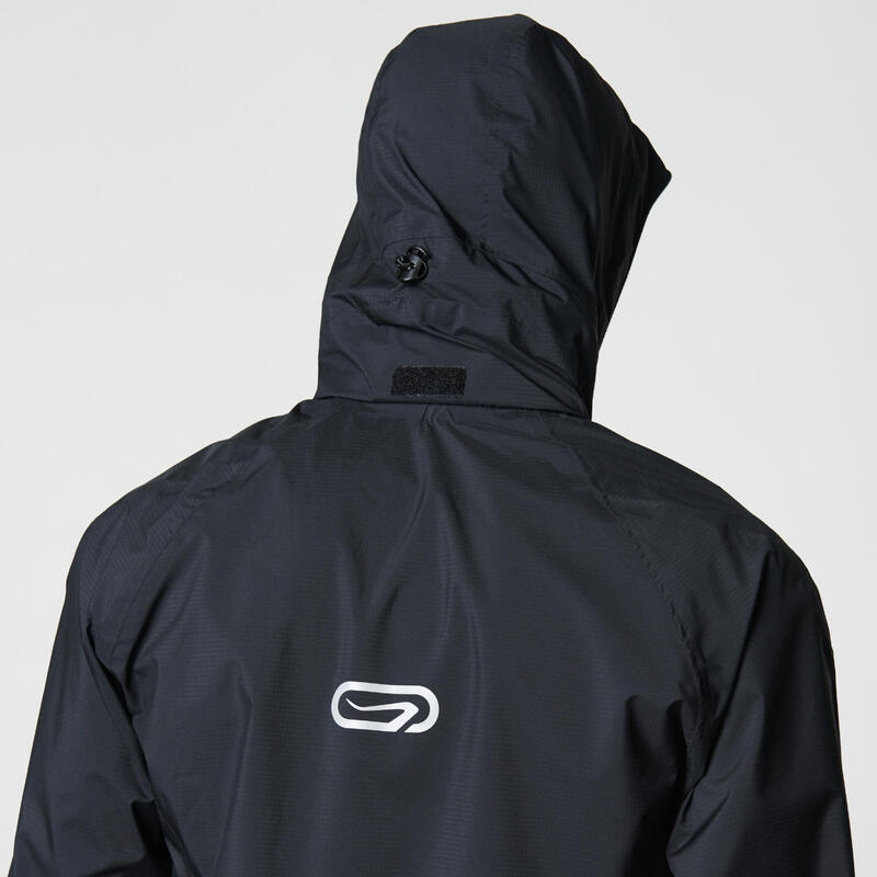 Men's Waterproof Jacket Trail Running Blue/Black KALENJI Decathlon