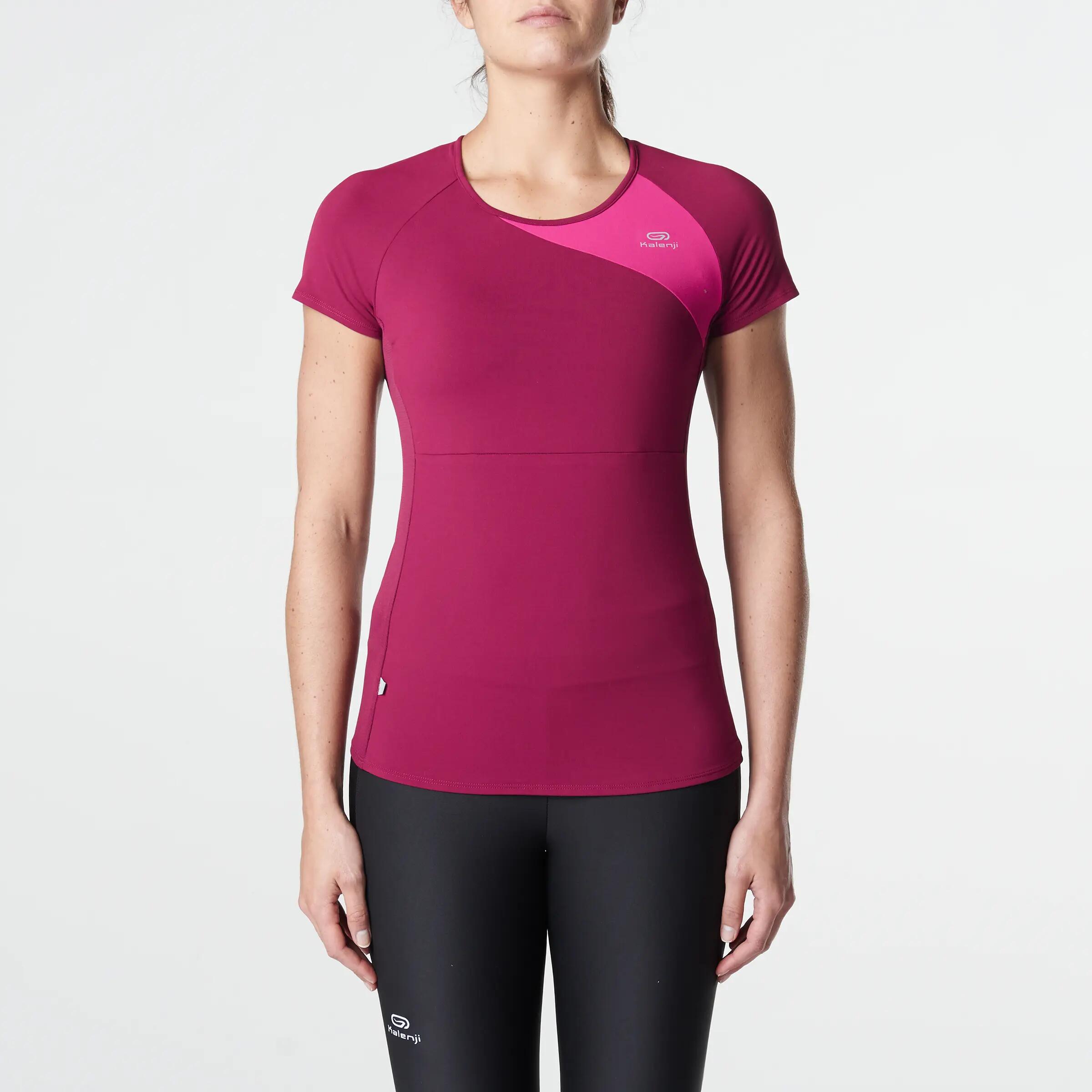 RUN DRY+ WOMEN'S RUNNING T-SHIRT BURGUNDY 2/10