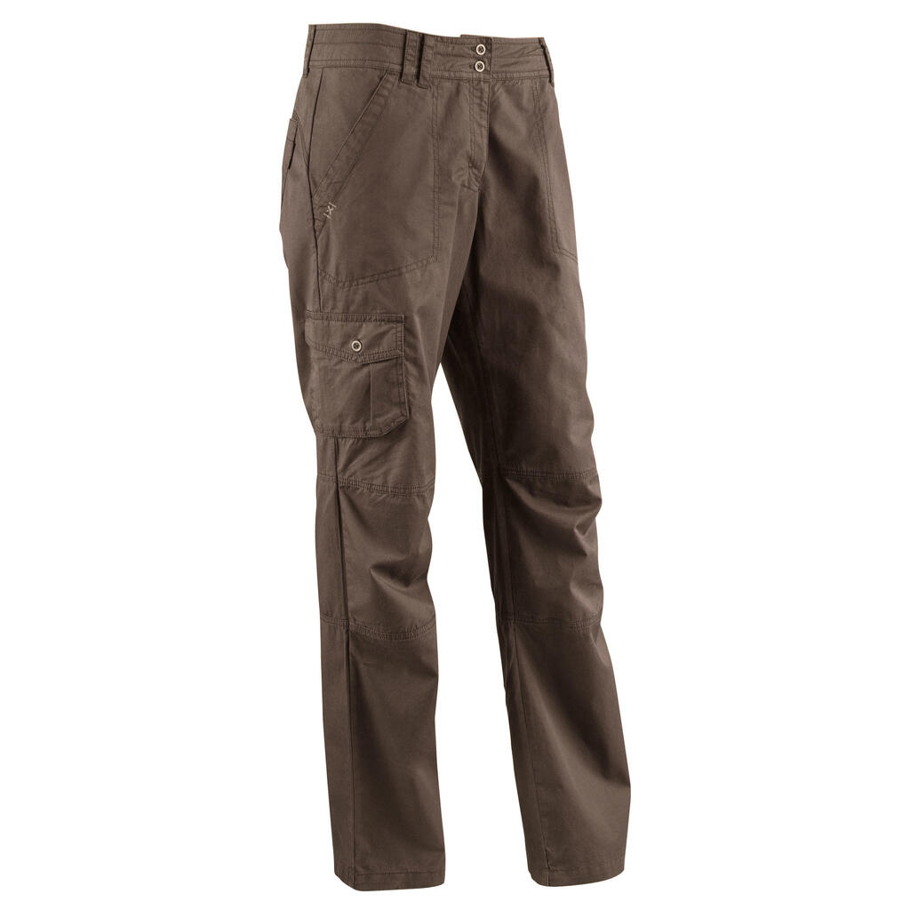 Arpenaz 100 women's hiking trousers - brown