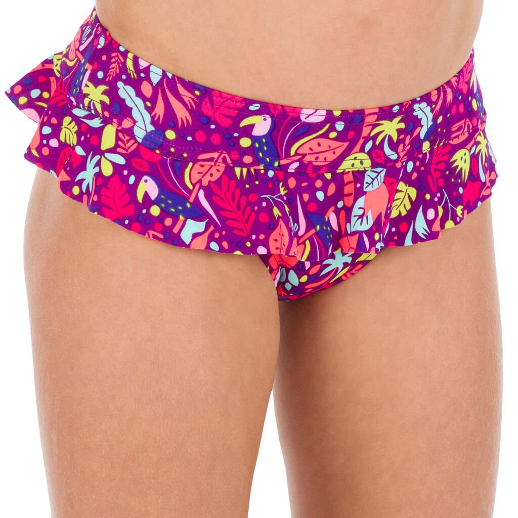 Maillot de bain 2 pièces fille bandeau volant TOUCAN