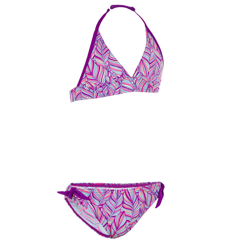 Maillot de bain 2 pièces foulard fille TAMI PALM VIOLET