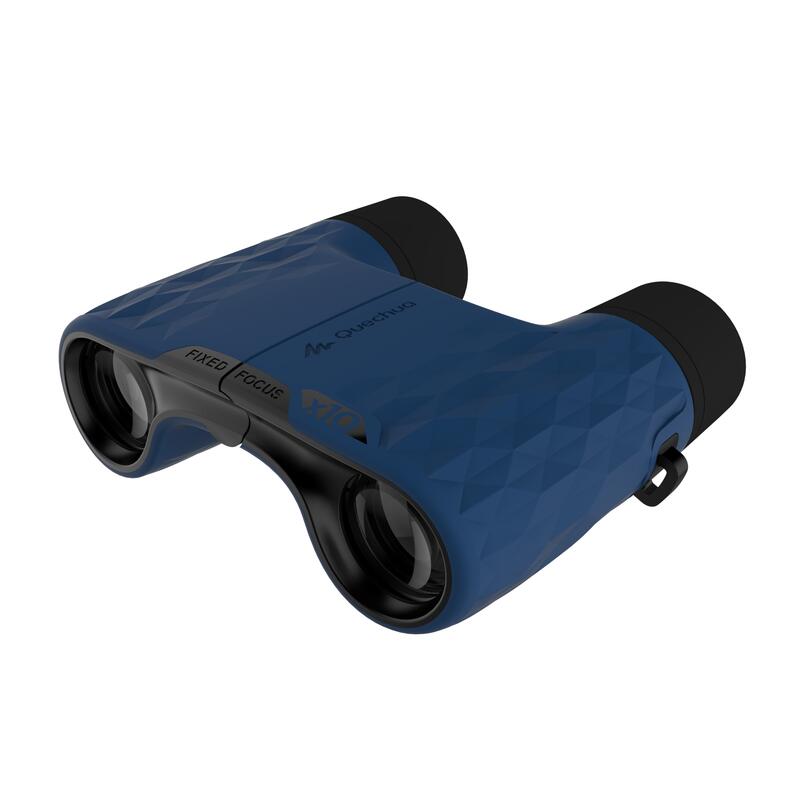 Binoculares para excursión adulto aumento x10 sin ajuste negro y azul Binoculares para excursión adulto aumento x10 sin ajuste negro y azul