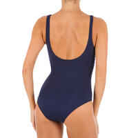 Kaipearl Women's Body-Sculpting One-Piece Swimsuit - Navy Blue