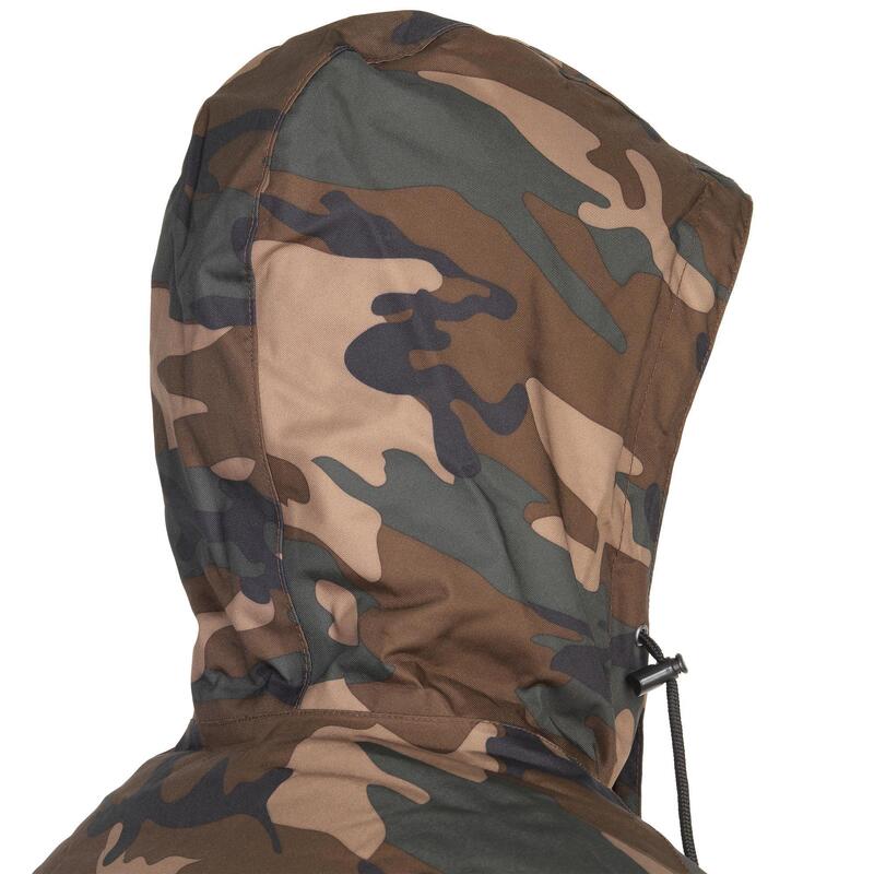 VESTE CHASSE CHAUDE IMPERMEABLE CAMOUFLAGE WOODLAND VERT 100