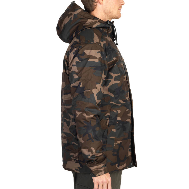 Chaqueta Caza Solognac 100 Hombre Cálida Impermeable Camuflaje Verde  Militar - Decathlon