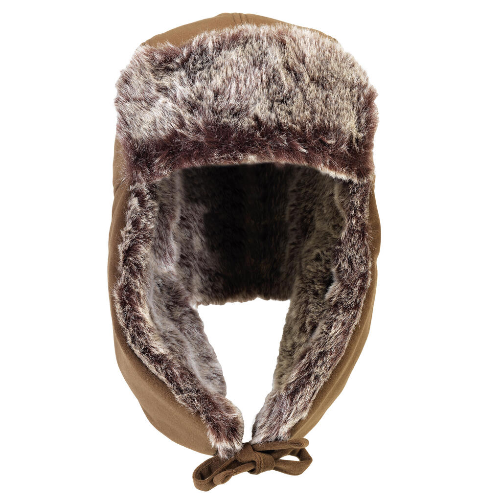 Faux-Fur Waterproof Hat - Brown