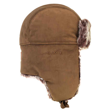 Faux-Fur Waterproof Hat - Brown