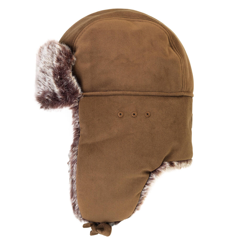 Faux-Fur Waterproof Hat - Brown