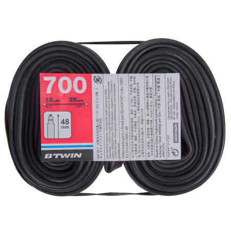 700x18-25 48mm Presta Valve Inner Tubes Twin-Pack