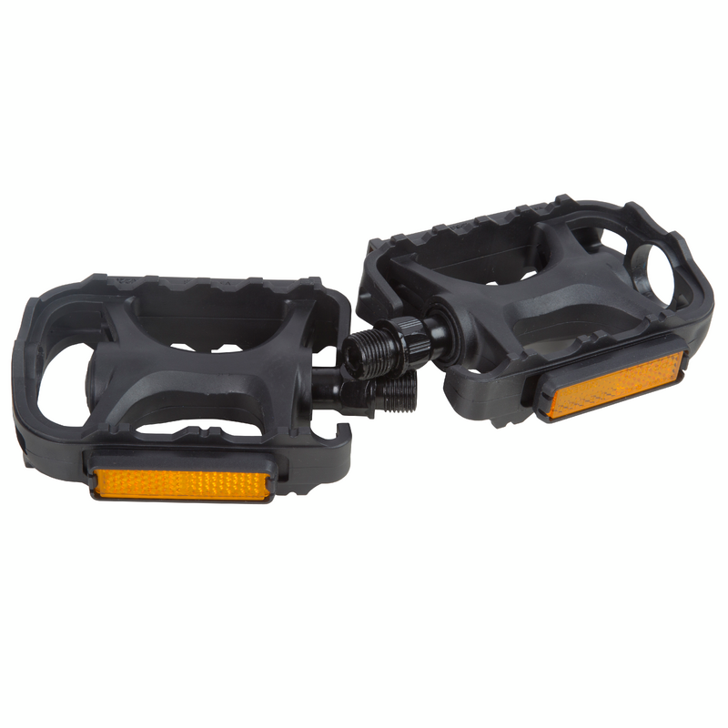 PEDALES PLATES VELO VTT 100 RESINE NOIRES pour les clubs et collectivites Decathlon Pro
