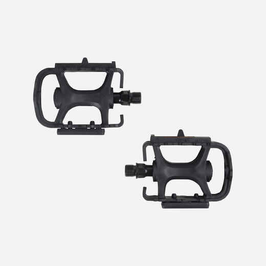 
      Flat Resin Mountain Bike Pedals 100 - Black
  