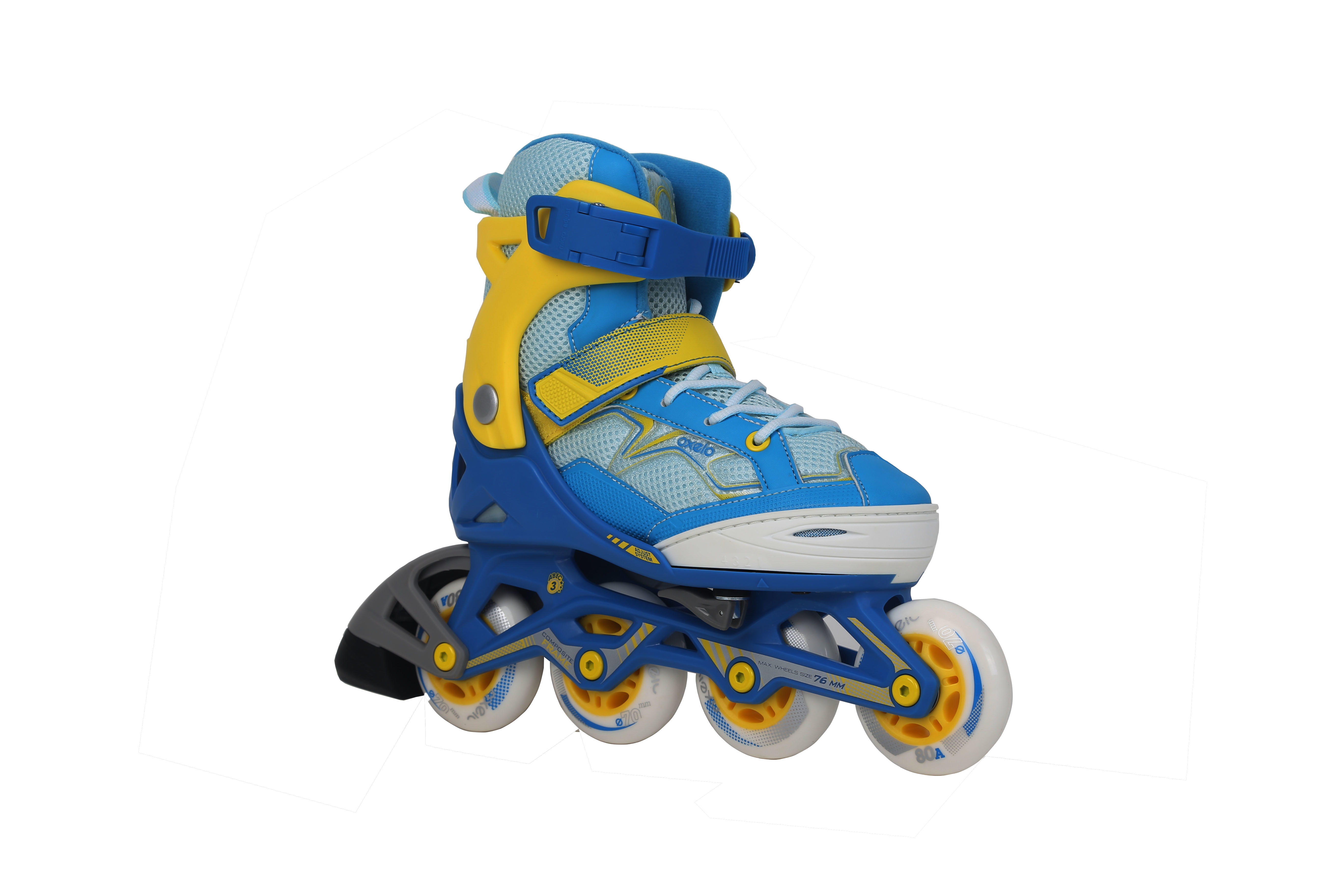 

Fit 3 Kids' Inline Skates - Blue/Yellow -  By OXELO | Decathlon