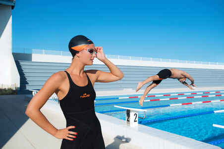 B-Fast Swimming Goggles - Black Orange