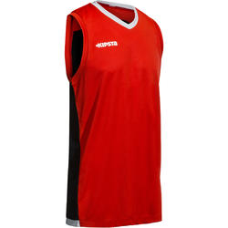 Maillot basketball enfant B500 rouge noir gris