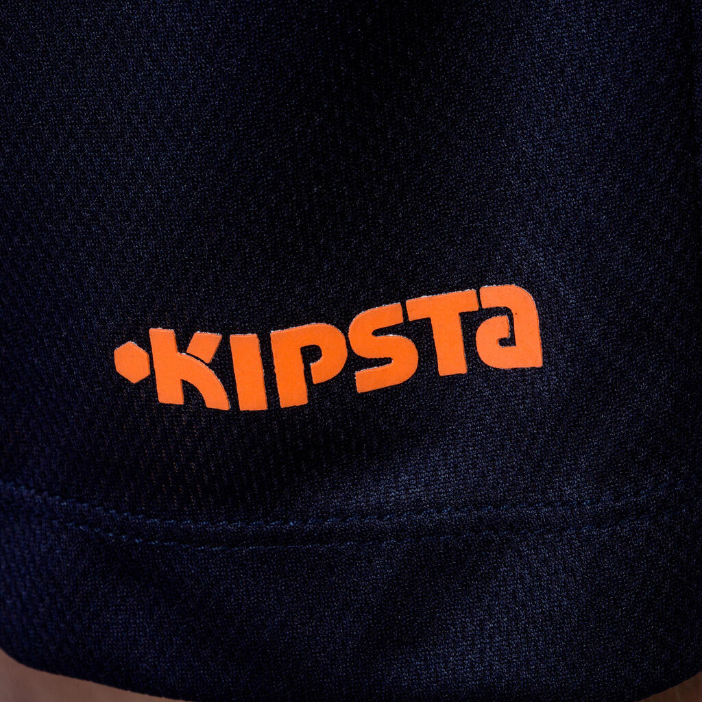 Basketballshorts B500 Jungen/Mädchen Fortgeschrittene dunkelblau/gelb