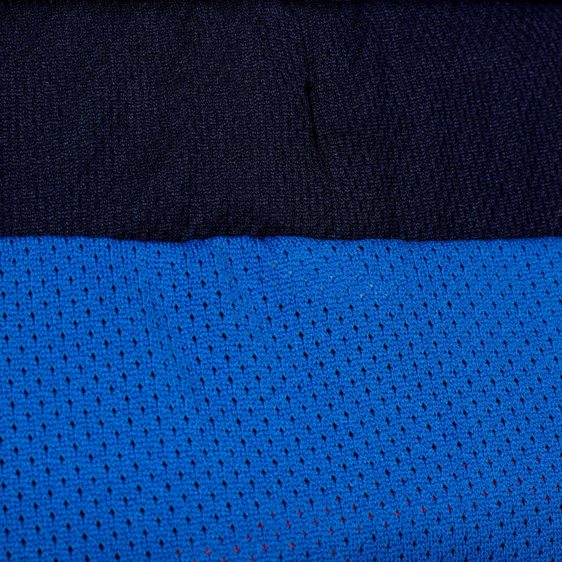 B500 Kids Basketball Shorts - Navy Blue Orange 5/6