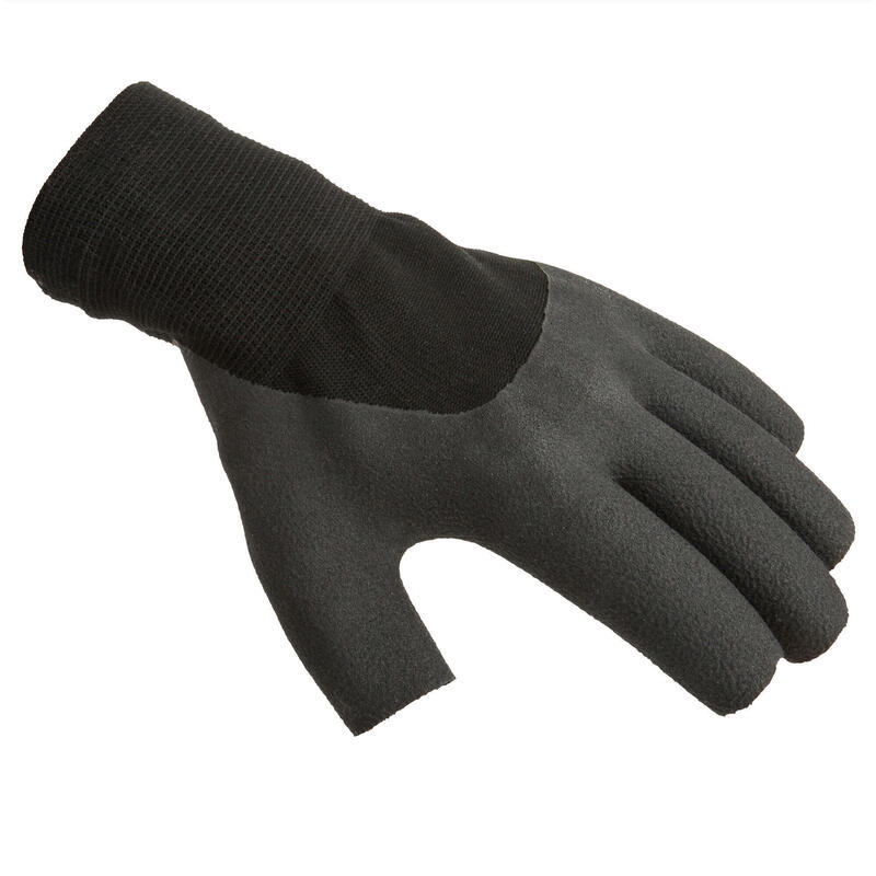 Sailing 100 Adult Sailing Fingerless Gloves - Black
